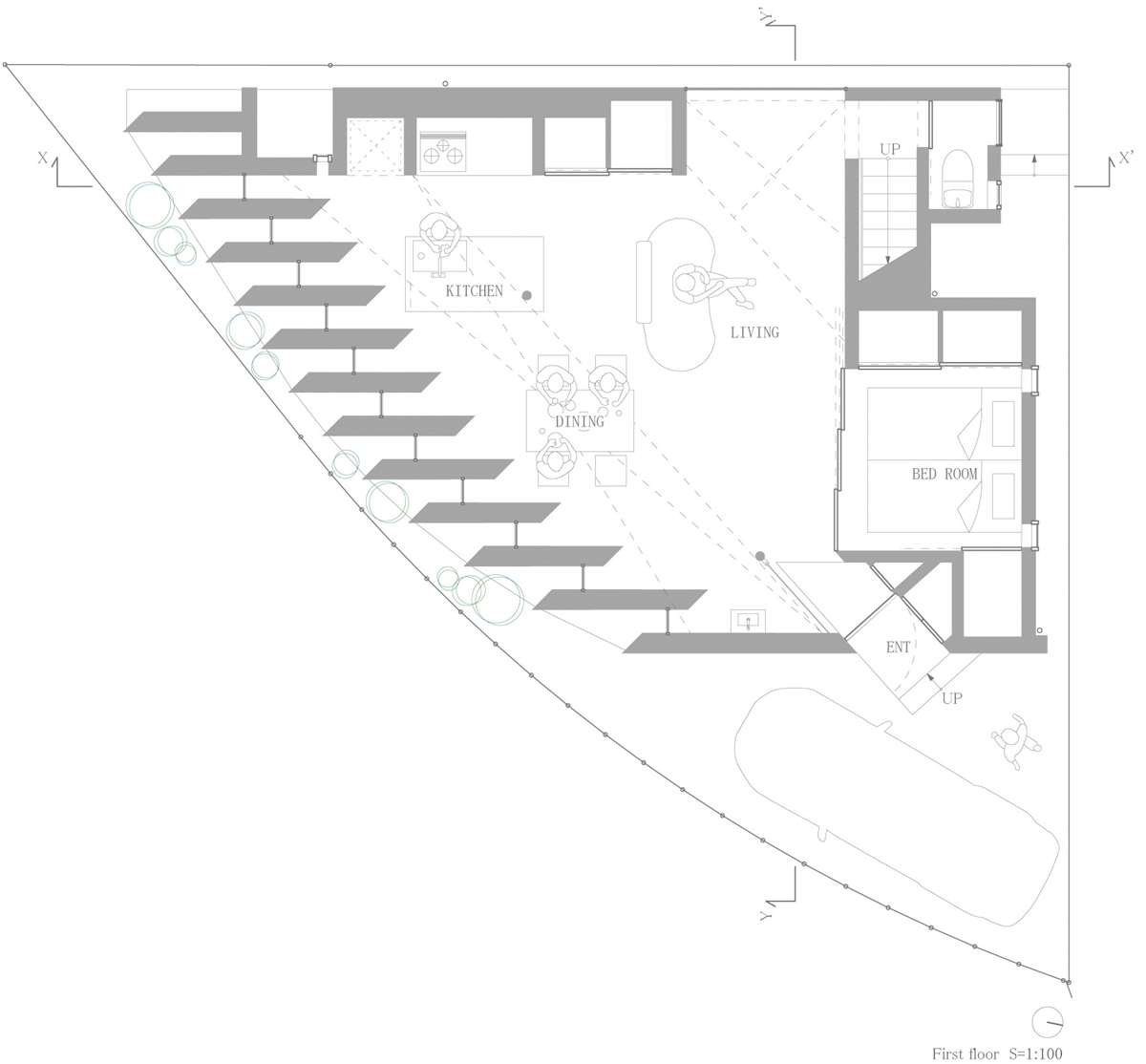 Unique Family Residence in Japan with Louvered Facade