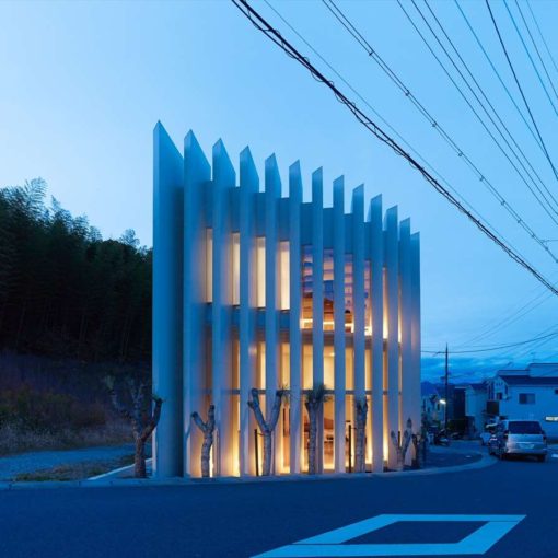 Unique Family Residence in Japan with Louvered Facade