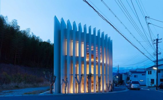 Unique Family Residence in Japan with Louvered Facade