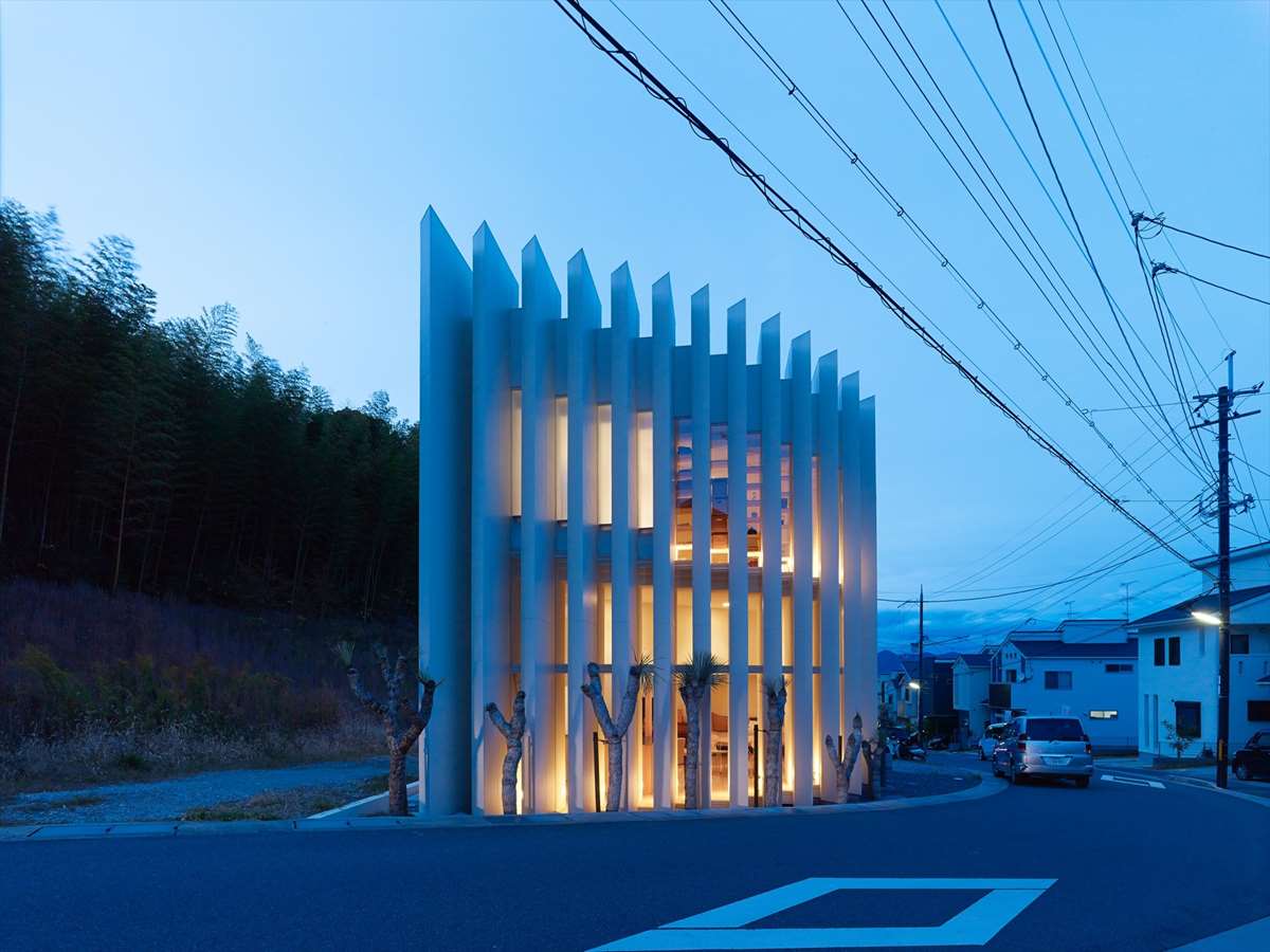 Unique Family Residence in Japan with Louvered Facade