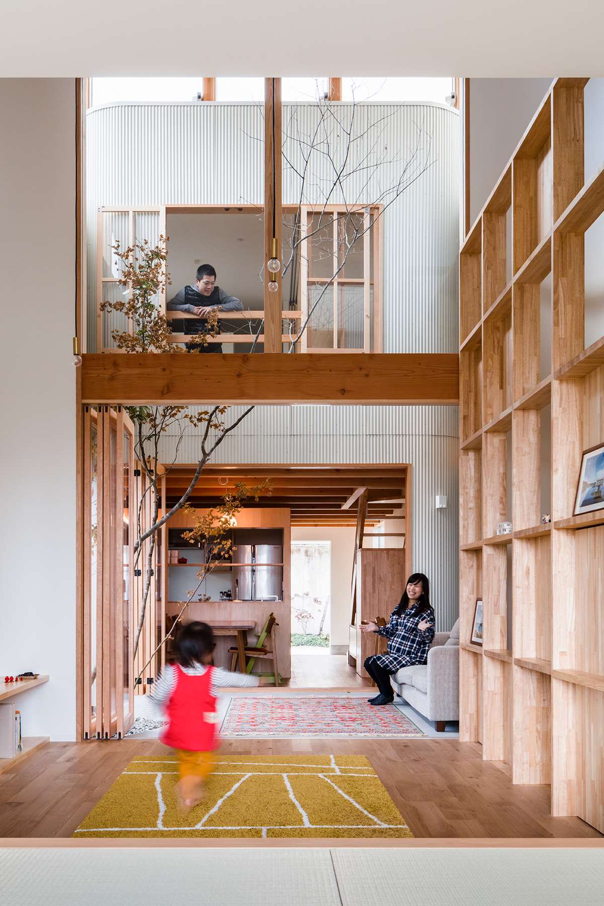 Small Japanese House with Indoor Garden