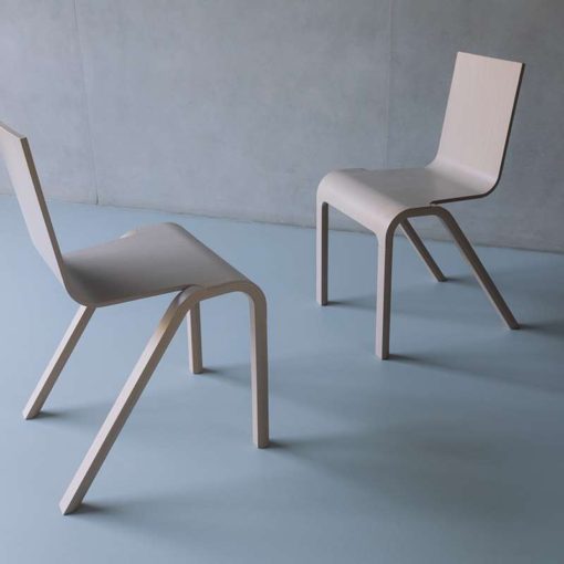 Tilt Plywood Chair by Daniel Lakos