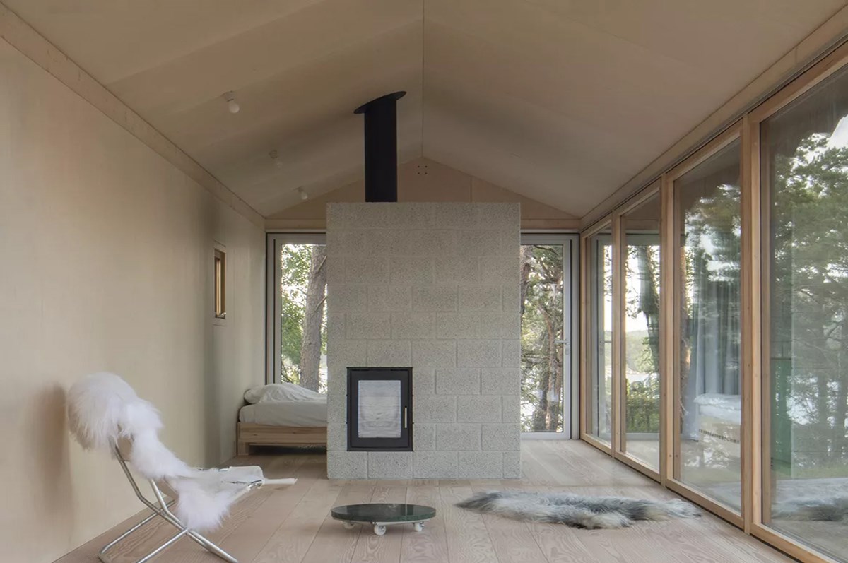 A House - A Minimalist Nordic Cabin by Studio Nāv