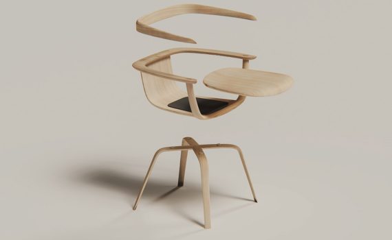 Loop Ash Wood Chair by Annabella Hevesi