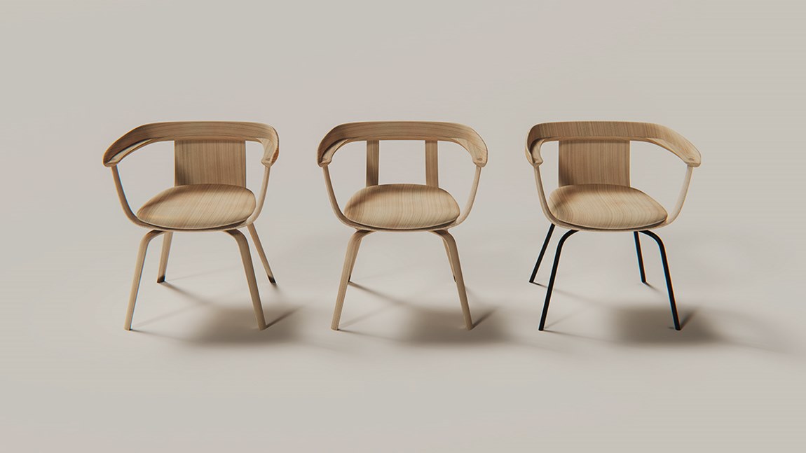 Loop Ash Wood Chair by Annabella Hevesi