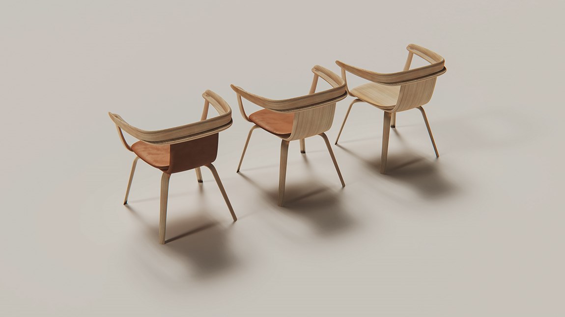 Loop Ash Wood Chair by Annabella Hevesi