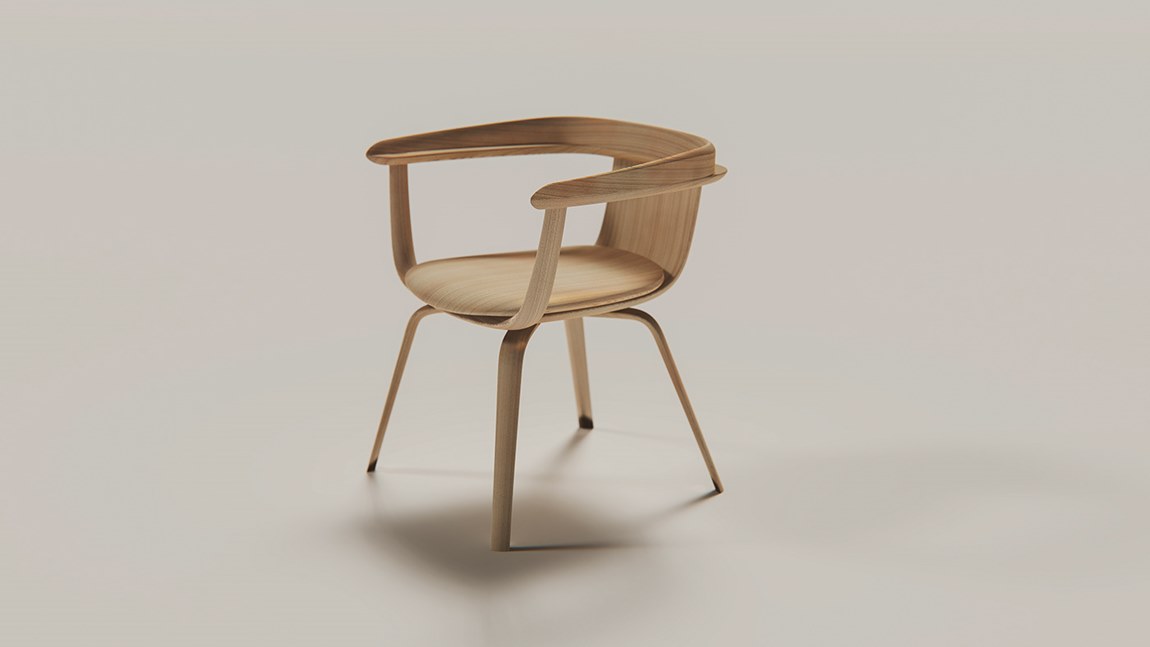 Loop Ash Wood Chair by Annabella Hevesi