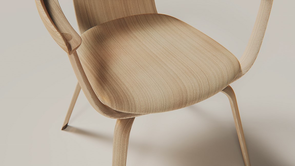 Loop Ash Wood Chair by Annabella Hevesi