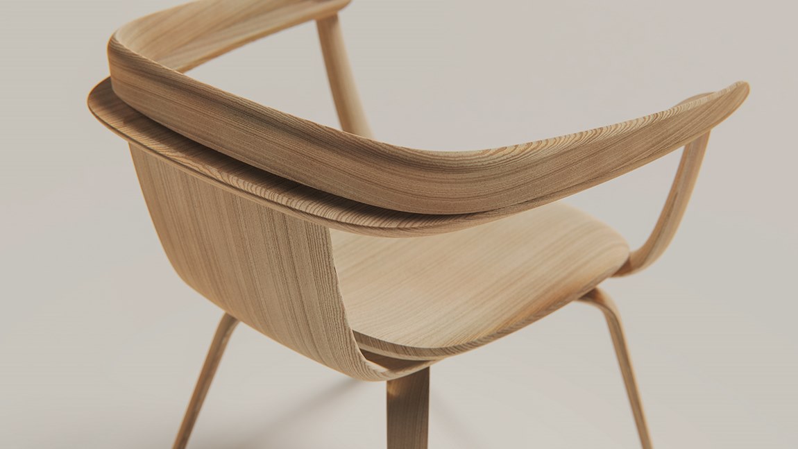 Loop Ash Wood Chair by Annabella Hevesi