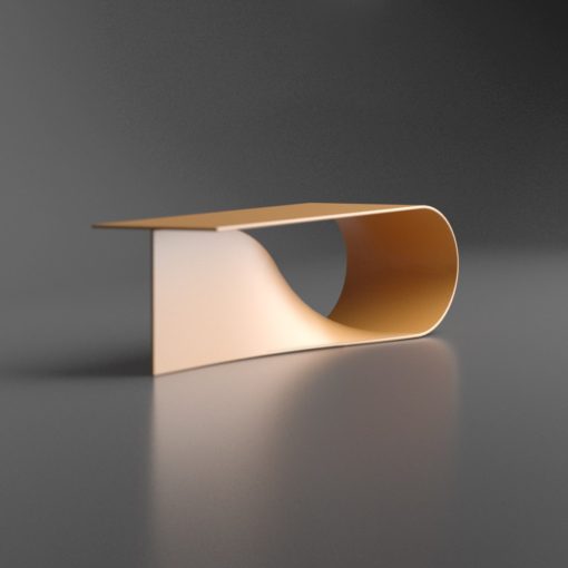 The Pelican Low Coffee Table: A Unique and Sculptural Piece of Furniture Design Made from a Single Metal Stripe